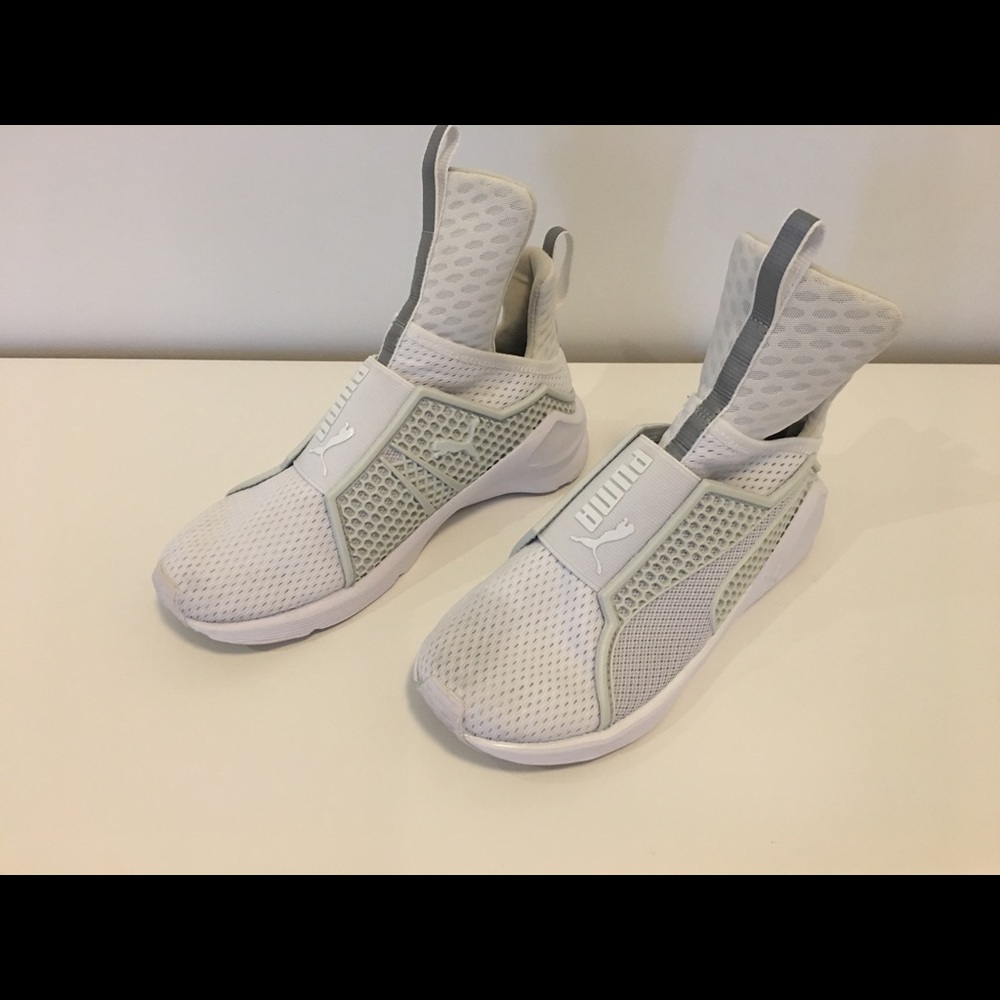 Fenty X Puma Rihanna High Top White Sneakers